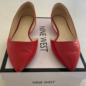 Nine West Orange D’Orsay pointy toe flats